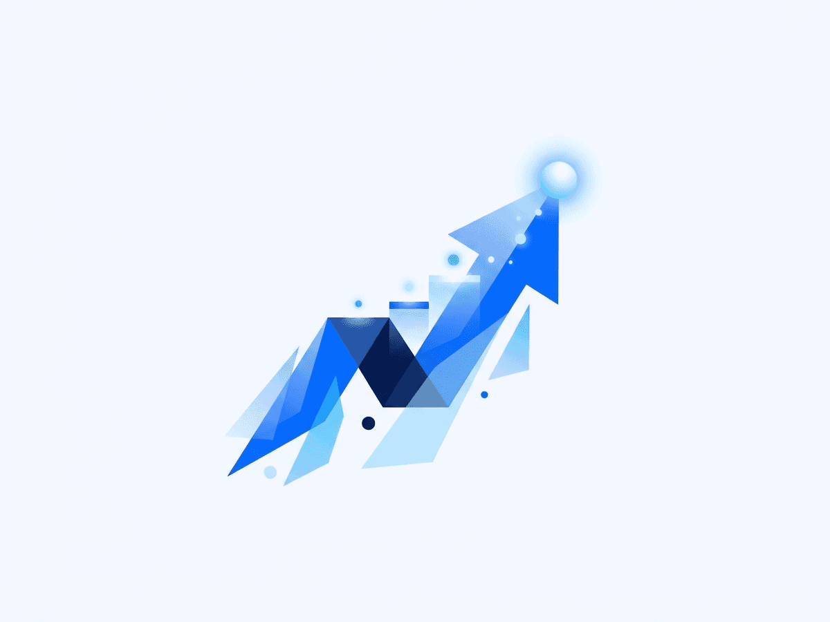 Abstract illustration of upward career momentum